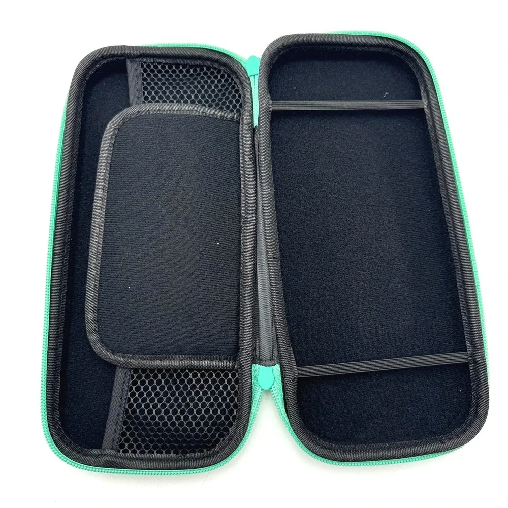 NINTENDO SWITCH NEW Protective Case Animal Crossing Mint Green Leaf Travel Carry